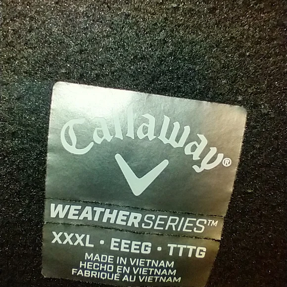 Callaway Weather Series Black Full Zip Golf Vest Men's sz XXXL Gravity Logo. - Picture 4 of 7